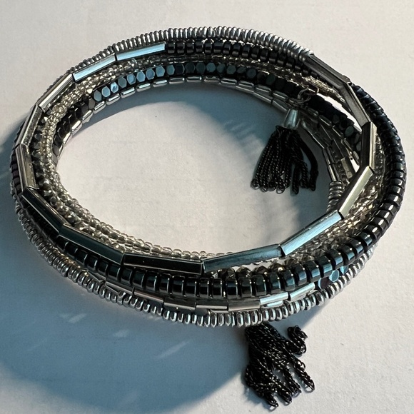 Stella & Dot Celine Grey Wrap Bracelet - Picture 1 of 4